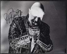 JUDAS PRIEST - ROB HALFORD - LARGE SIGNED 11X14" PHOTO - AFTAL