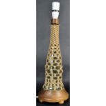 RETRO VINTAGE MID 20TH CENTURY CORNISH GLASS BOTTLE LAMP