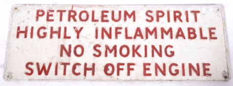 RETRO MID 20TH CENTURY FORECOURT STATION WARNING SIGN