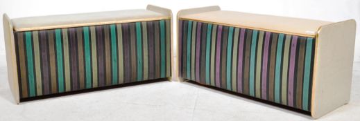 MATCHING PAIR OF RETRO MID CENTURY OTTOMANS / BLANKET BOXES