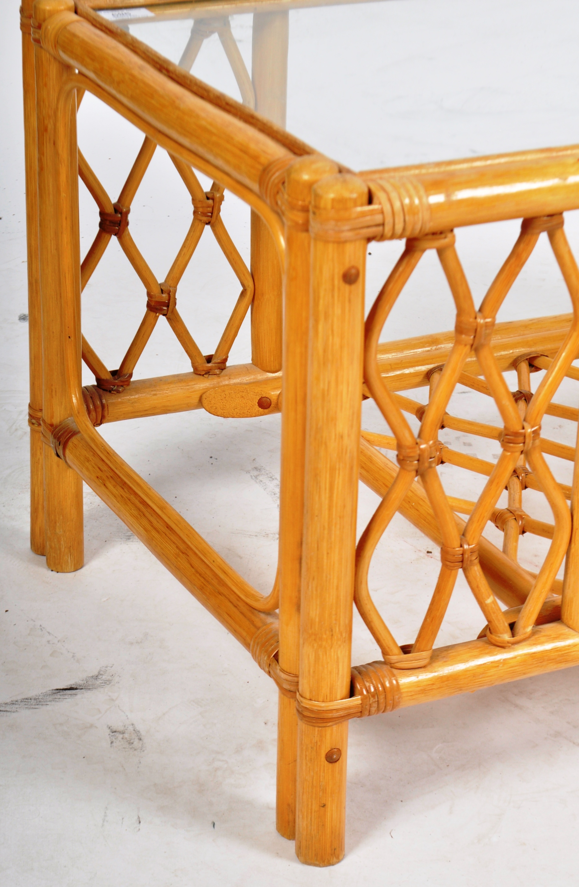 RETRO VINTAGE ITALIAN BAMBOO COFFEE TABLE - Image 2 of 6