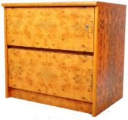 CONTEMPORARY ITALIAN BIRDSEYE MAPLE EFFECT OFFICE FILING CHEST