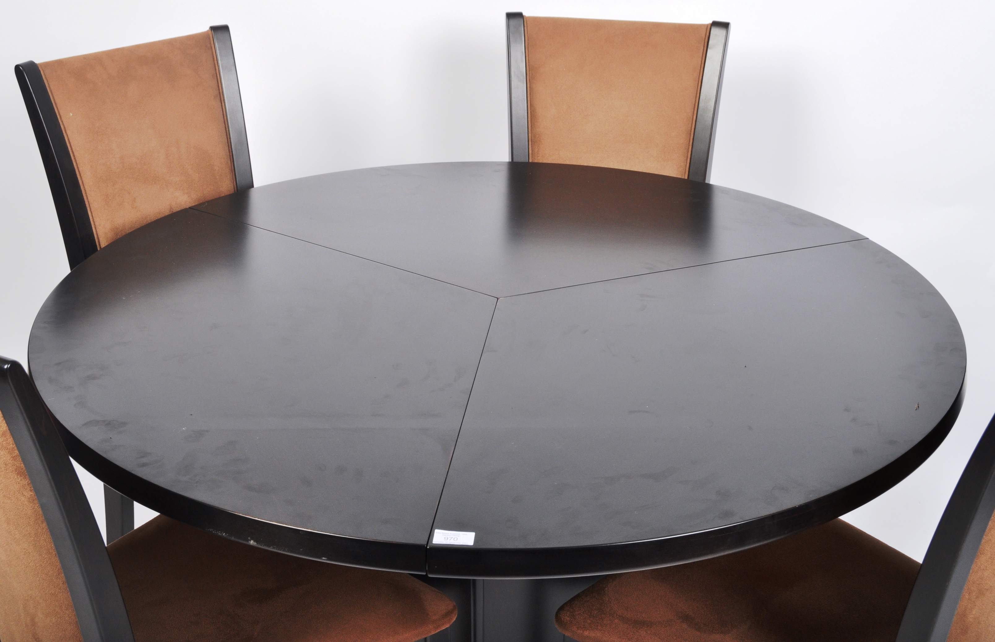 SKOVBY - MODEL SM32 - DANISH BLACK WENGE DINING TABLE AND SIX CHAIRS - Image 3 of 9