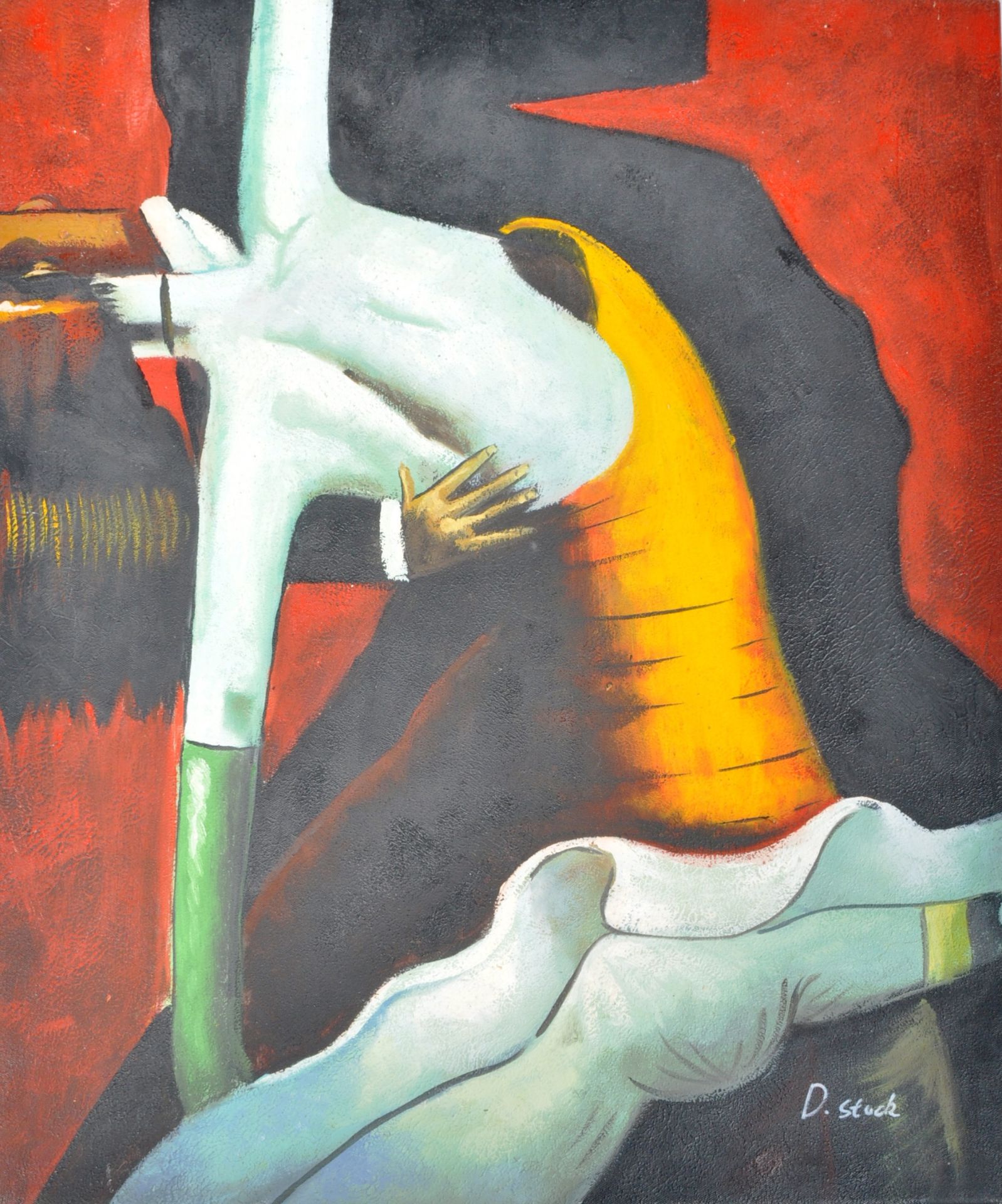 D STACK - 20TH CENTURY SURREAL OIL ON CANVAS PAINTING - Image 2 of 7
