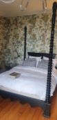 AND SO TO BED - LARGE MODERN FOUR POSTER BARLEY TWIST BED