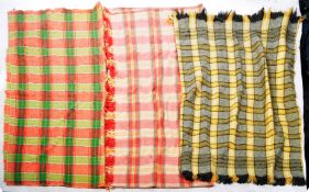 COLLECTION OF THREE VINTAGE WOOLLEN WELSH BLANKETS