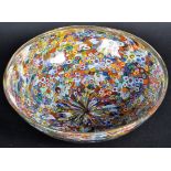 RETRO VINTAGE MURANO MILLEFIORI STUDIO ART GLASS BOWL