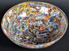 RETRO VINTAGE MURANO MILLEFIORI STUDIO ART GLASS BOWL