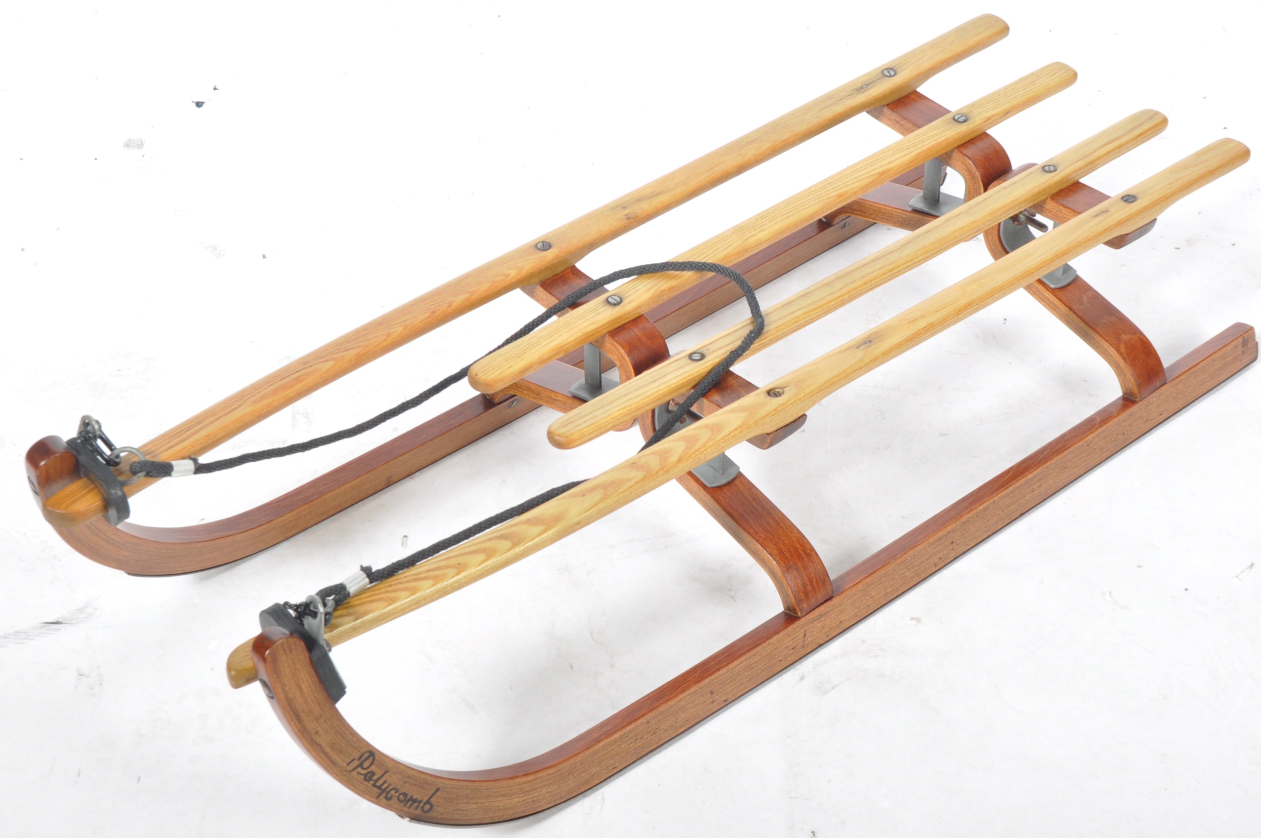 VINTAGE BENTWOOD AND OAK SLED / BOBSLEIGH BY PLAYCOMB - Image 2 of 5
