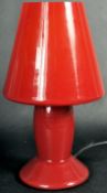RETRO VINTAGE STUDIO ART GLASS LAMP IN RED