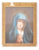 MID 20TH CENTURY FRENCH PASTEL STUDY OF MARY THE MOTHER