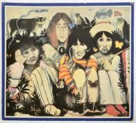 THE BEATLES - JOHN PATRICK BYRNE - ALBUM COVER ARTWORK ON CARD