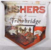 USHERS OF TROWBRIDGE - MID 20TH CENTURY PUB / BREWERY ENAMEL SIGN