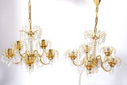 PRECIOSA - LUSTRY - MATCHING PAIR OF CHANDELIERS