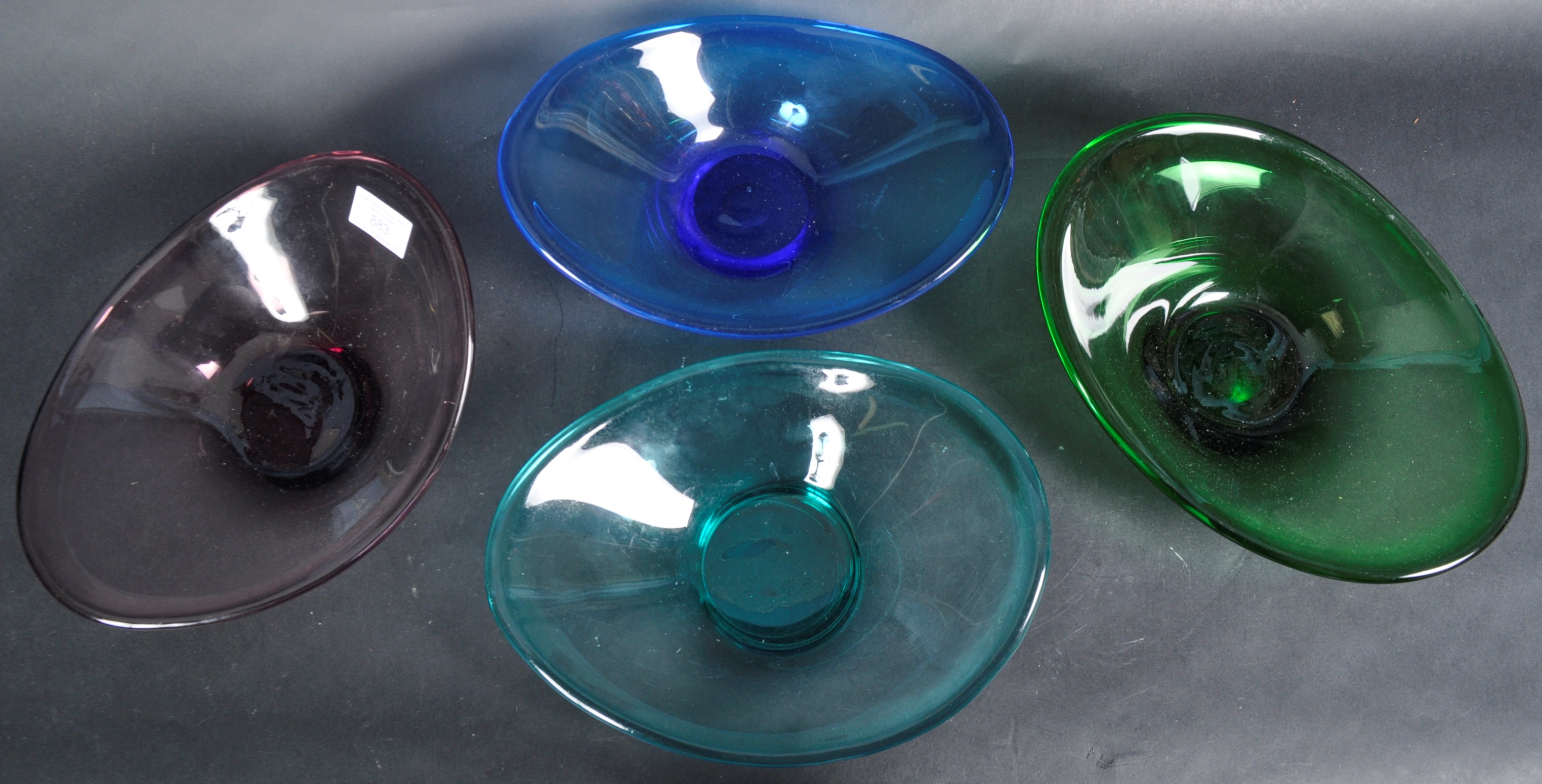 LOTTA PETTERSSON FOR IKEA - FOUR COLOURED GLASS DISHES