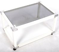 RETRO VINTAGE LATE 20TH CENTURY GLASS COFFEE TABLE