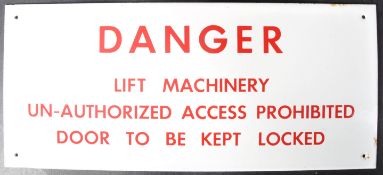 RETRO VINTAGE MID 20TH CENTURY ENAMEL WARNING SIGN