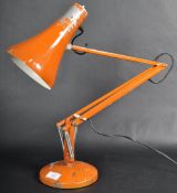 HERBERT TERRY MODEL 90 ANGLEPOISE DESK LAMP FINISHED IN ORANGE