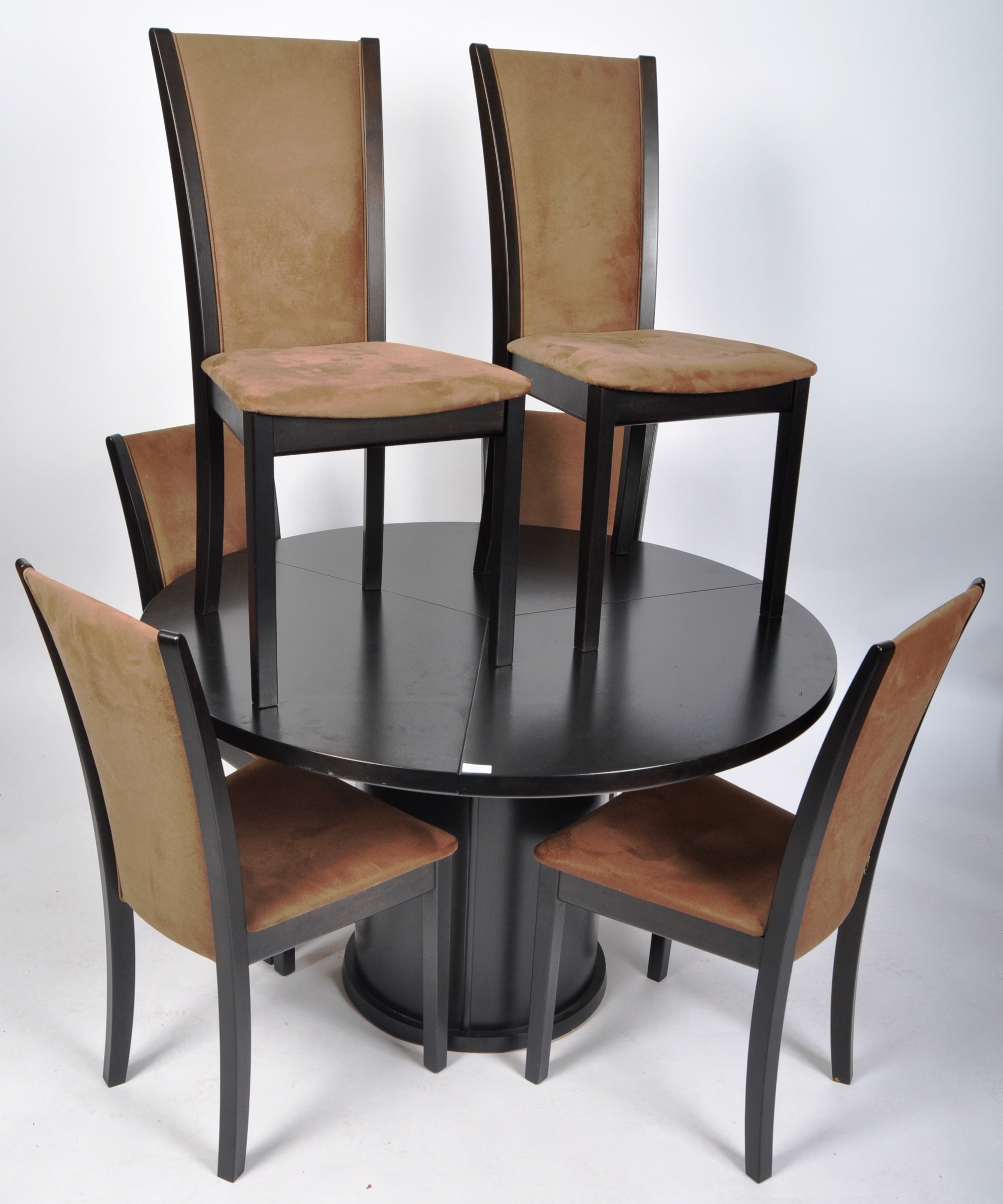 SKOVBY - MODEL SM32 - DANISH BLACK WENGE DINING TABLE AND SIX CHAIRS - Image 2 of 9