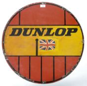 DUNLOP - ORIGINAL RETRO VINTAGE 1950'S ENAMEL SIGN