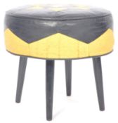 RETRO VINTAGE 1960'S VINYL DRESSING TABLE STOOL