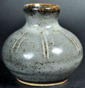 MUCHELNEY POTTERY GLAZED VASE OF SQUAT FORM