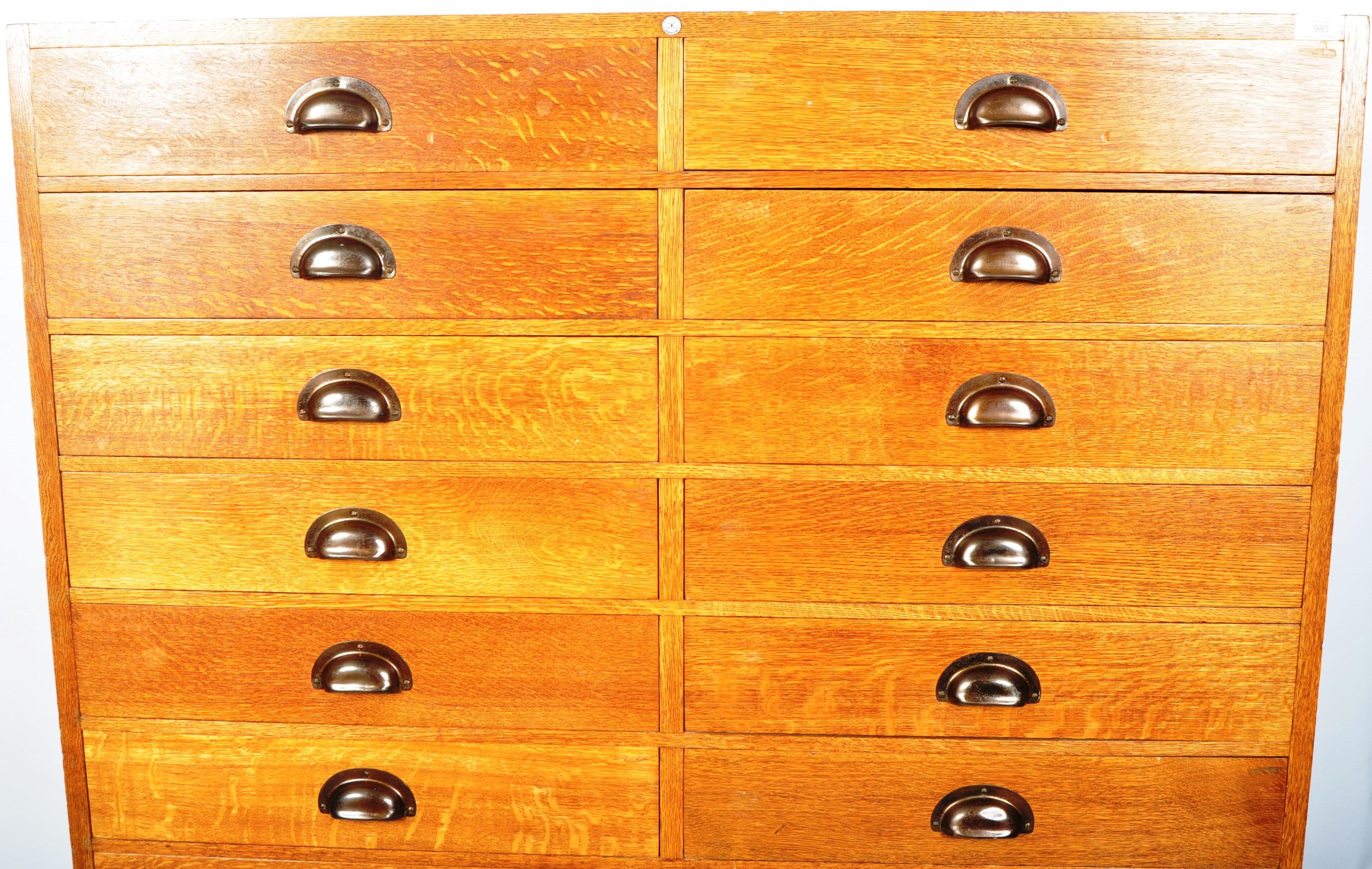 1930'S HABERDASHERY / SHOP OAK DUAL BANK OF DRAWERS - Image 2 of 7