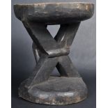 20TH CENTURY OCEANIA TONGA CARVED HARDWOOD STOOL