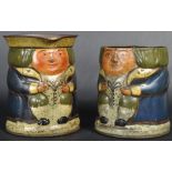 HUNTLEY & PALMER - TWO VINTAGE TOBY JUG BISCUIT TINS