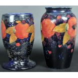 TWO PIECES OF MID 20TH CENTURY MOORCROFT SIGNED BY WALTER