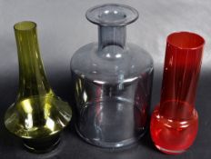 SELECTION OF RIIHIMAKI AND OTHER STUDIO ART GLASS VASES