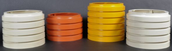 PAUL BOISSEVAIN - RINGLINE SERIES - SET OF 1960'S PLASTIC LIGHT SHADES