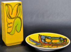CUTLER AND BENNETT FOR POOLE POTTERY - TWO CERAMIC STUDIO PIECES