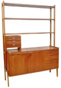 RETRO VINTAGE DANISH TEAK WOOD WALL UNIT