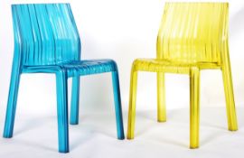 P URQUIOLA - KARTELL - FRILLY - A PAIR OF PLASTIC SIDE CHAIRS