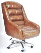 ANDREW MARTIN FURNITURE - LEATHER OFFICE SWIVEL CHAIR