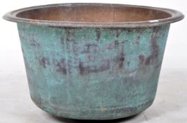 LARGE 19TH CENTURY VICTORIAN COPPER WASH BIN / GARDEN PLANTER