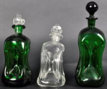 HOLMEGAARD - KLUK KLUK - SELECTION OF THREE GLASS DECANTERS