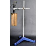 MID 20TH CENTURY BRASS AND COPPER INSPECTION LAMP ON STAND