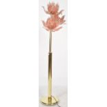 RETRO VINTAGE ITALIAN DESIGN GLASS FLOWER FLOOR LAMP