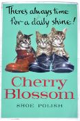 CHERRY BLOSSOM SHOE POLISH - VINTAGE ADVERTISING TIN SIGN