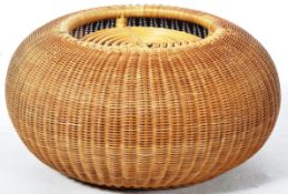 FRANCO ALBINI - RETRO VINTAGE ITALIAN WICKER LOBSTER POT STOOL