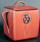 WILLIAM MOORCROFT FOR LIBERTY & CO - FLAMMINIAN WARE BISCUIT BARREL