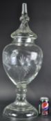 VERY LARGE 19TH CENTURY CUT GLASS CHEMISTS WINDOW DISPLAY JAR