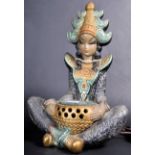 MID 20TH CENTURY TRETCHIKOFF ERA CHALKWARE LAMP LIGHT