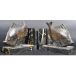 PAIR OF 1930'S FRENCH ART DECO BRONZE FISH BOOKENDS
