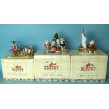 Three Royal Doulton Limited Edition Rupert figurines: 'Christmas with Rupert' 60/450, (CofA), '