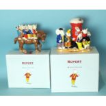 Two Royal Doulton Classic Limited Edition Rupert figurines: 'A Letter to Santa', 116/450, (CofA), '