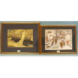 Elizabeth Weatherley, a collection of five signed watercolours depicting 'Rupert Bear and