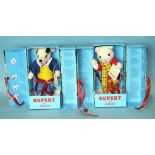 Merrythought, 'Rupert and Friends' Rupert the Bear and Bill Badger, each with tag and in original